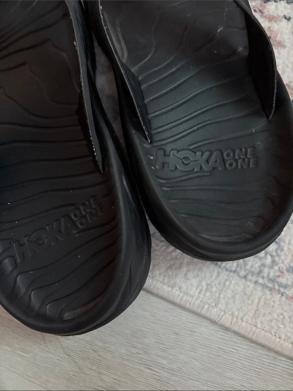 Hoka one one Black Sport Flip Flop Sandals size 11